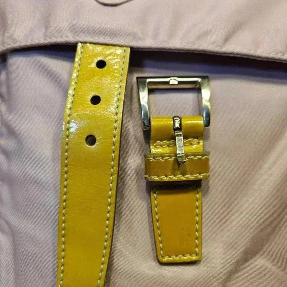 Prada Pink Nylon  and Gold leather Crossbody Shoulder Bag - Picture 6 of 16